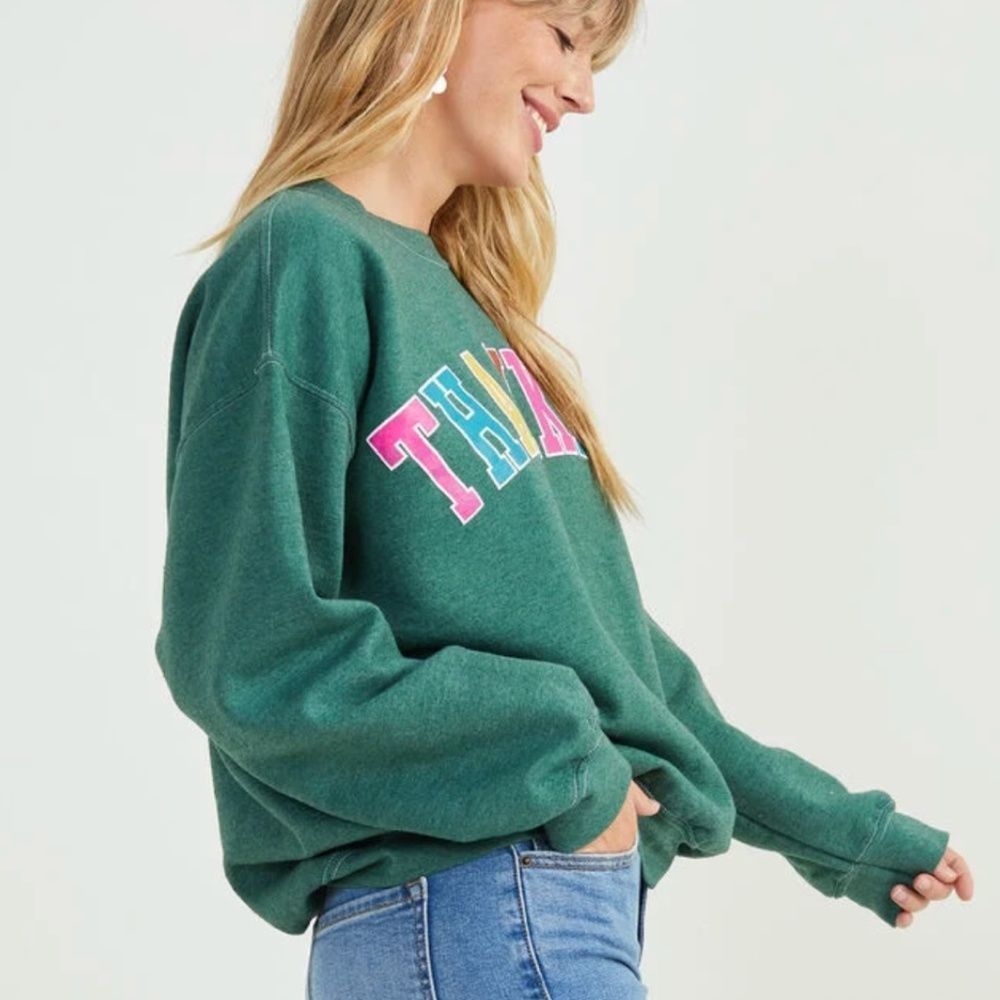 Thankful Forest Green Sweatshirt - Picture 2 of 4